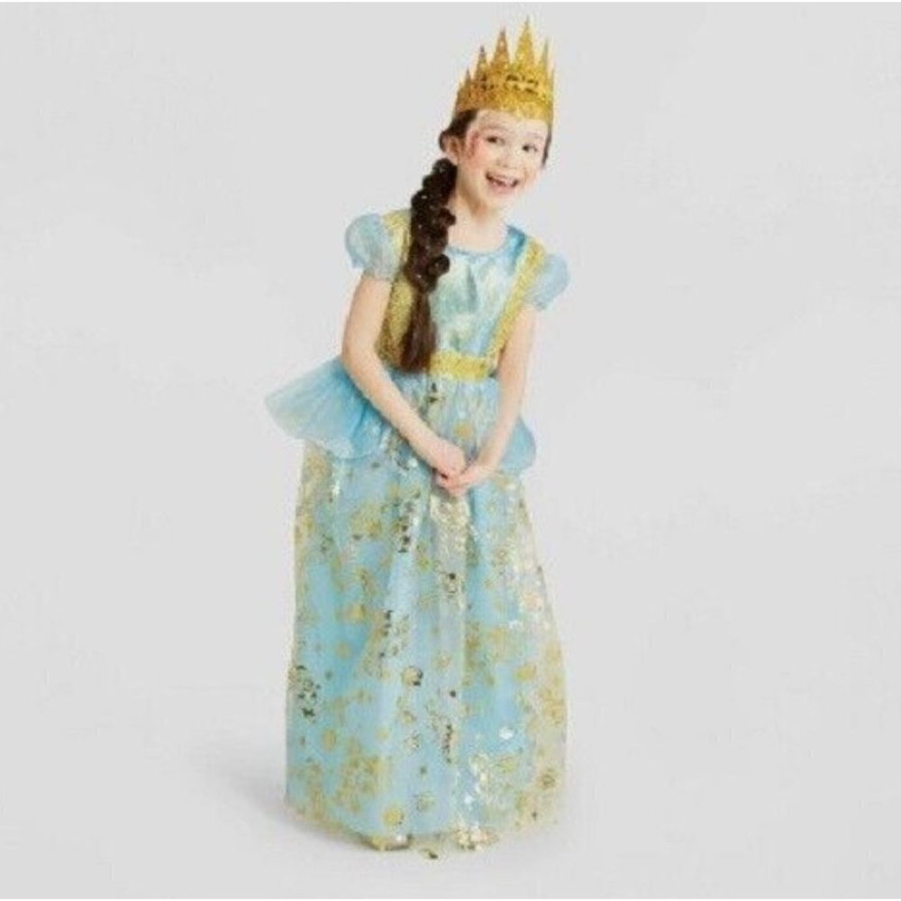 Target Lg Kids' Elegant Princess Halloween Costume Dress Crown Hyde & EEK! Bouti
